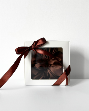 Mini Box Scrunchie - Brązowy