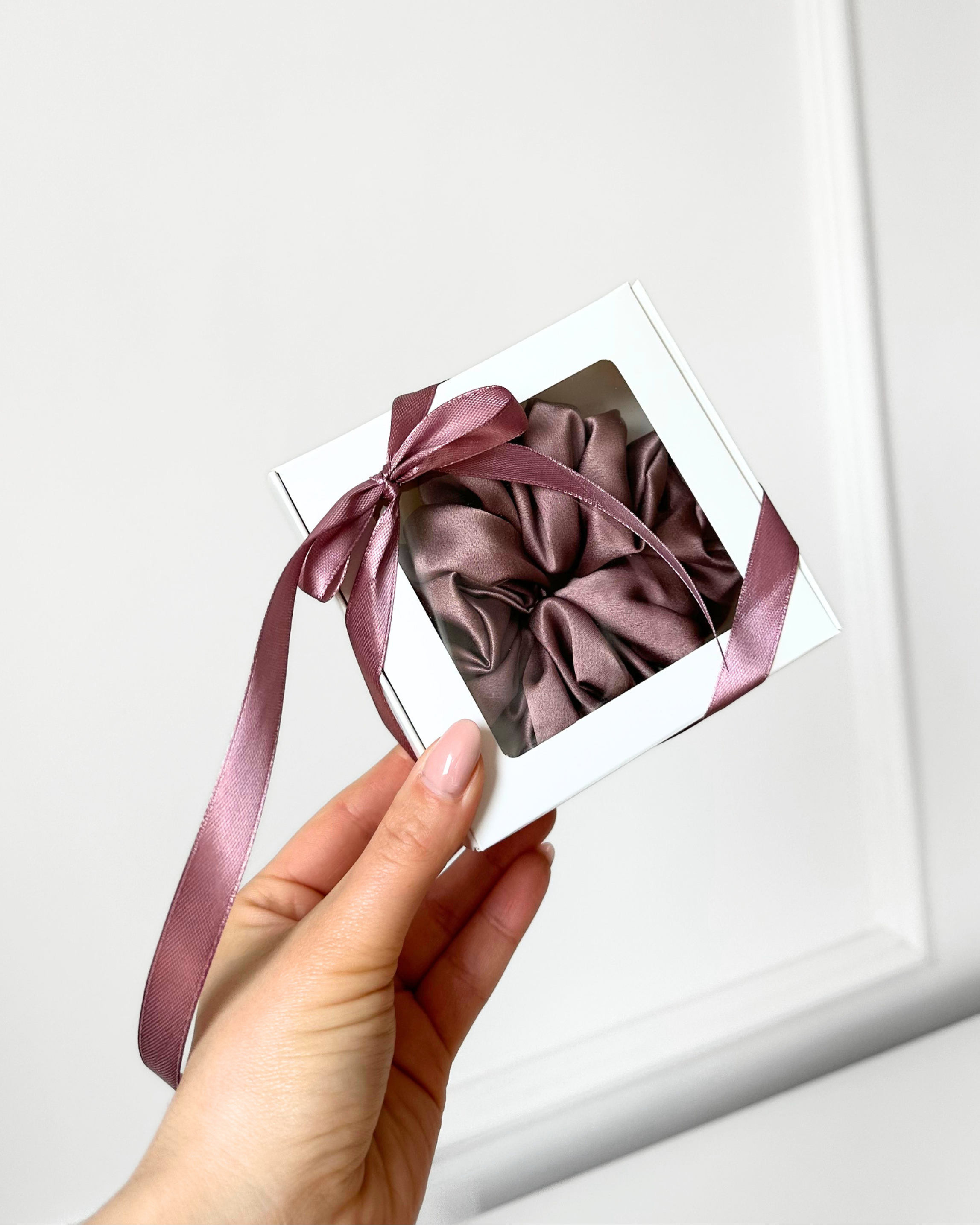 Mini Box Scrunchie - Różowy