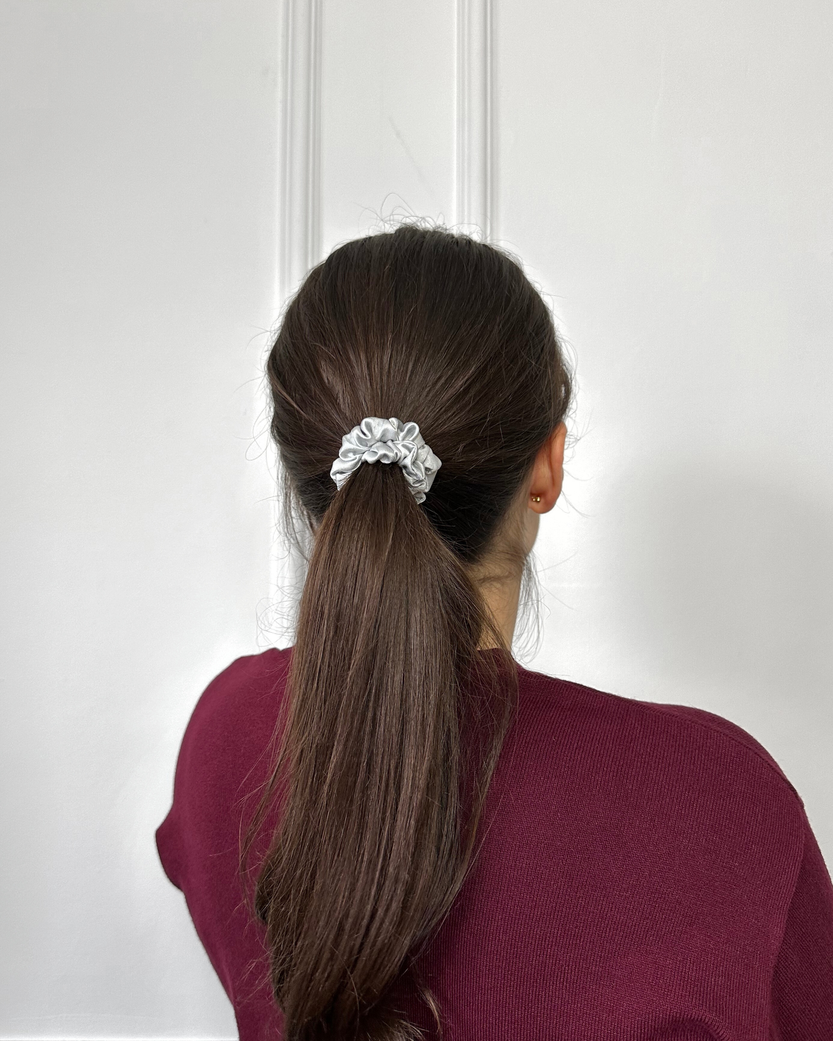 Mini Scrunchie Silver