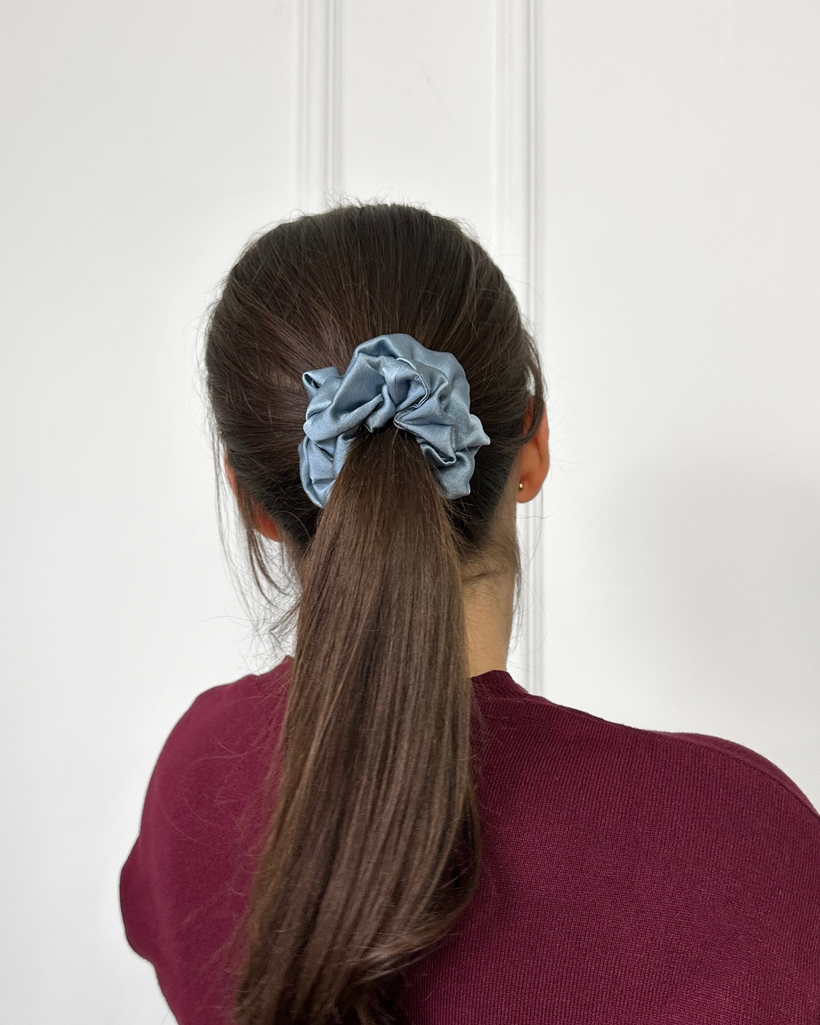 Medium Scrunchie Steel Blue