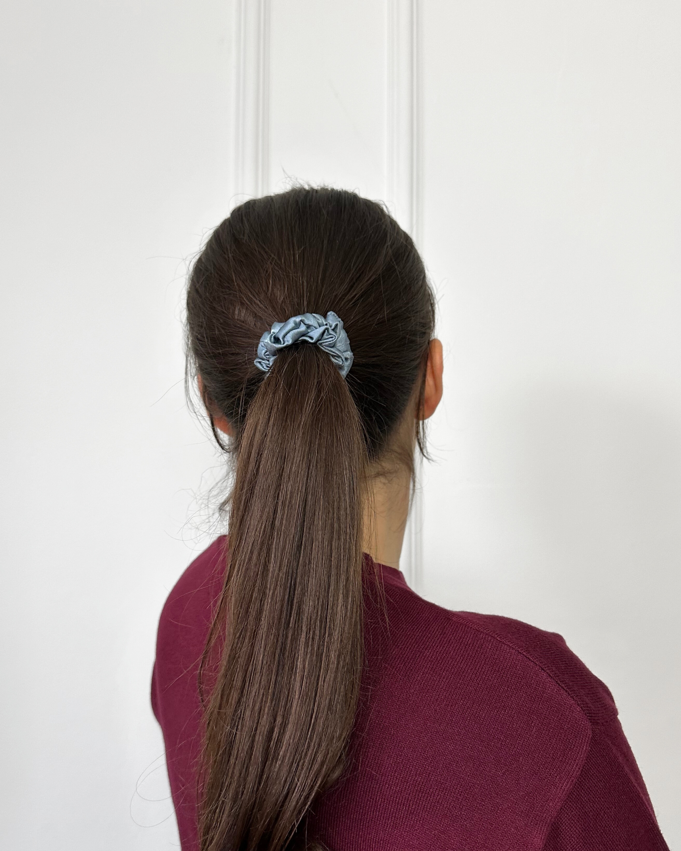 Mini Scrunchie Steel Blue