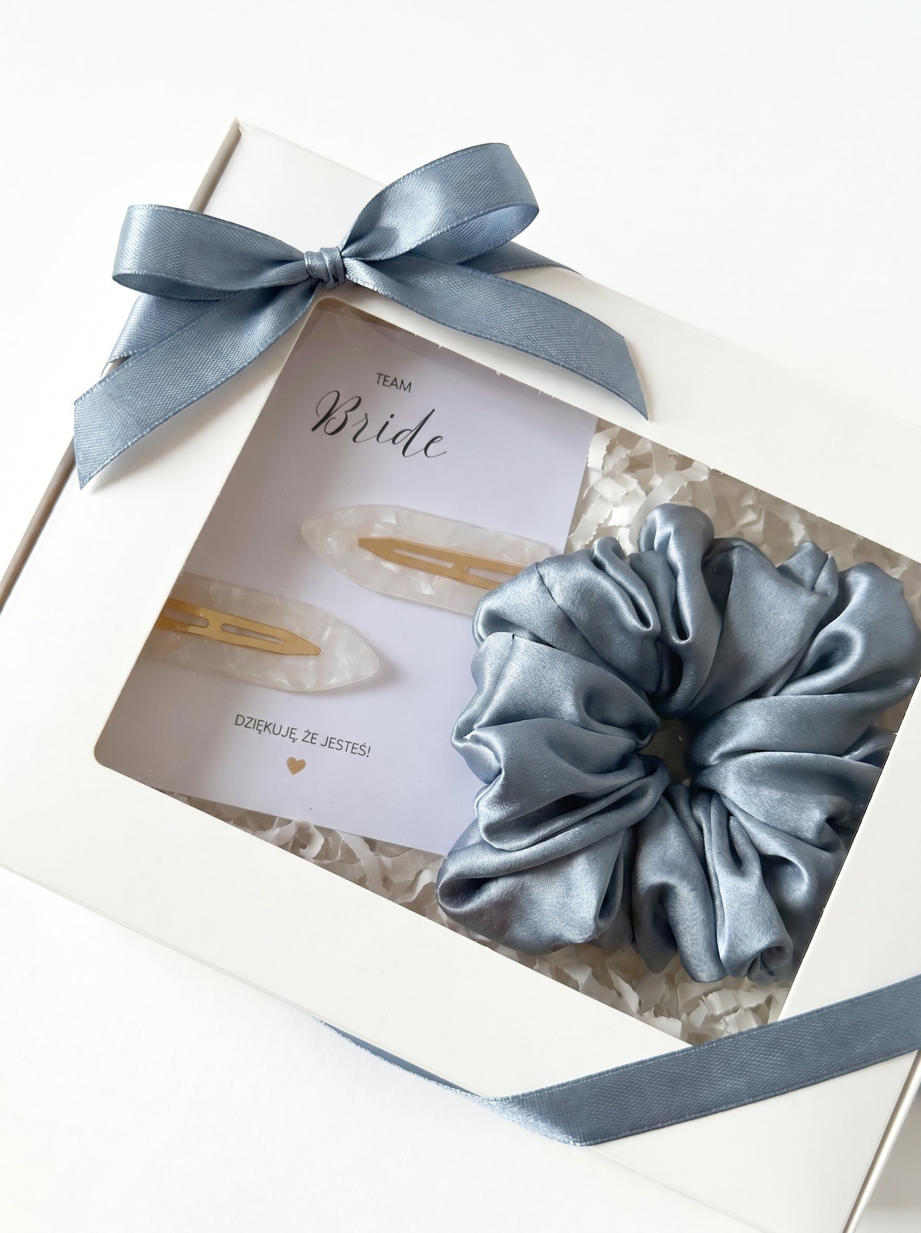 Podziękowania na Wieczór Panieński - Giftbox Niebieski