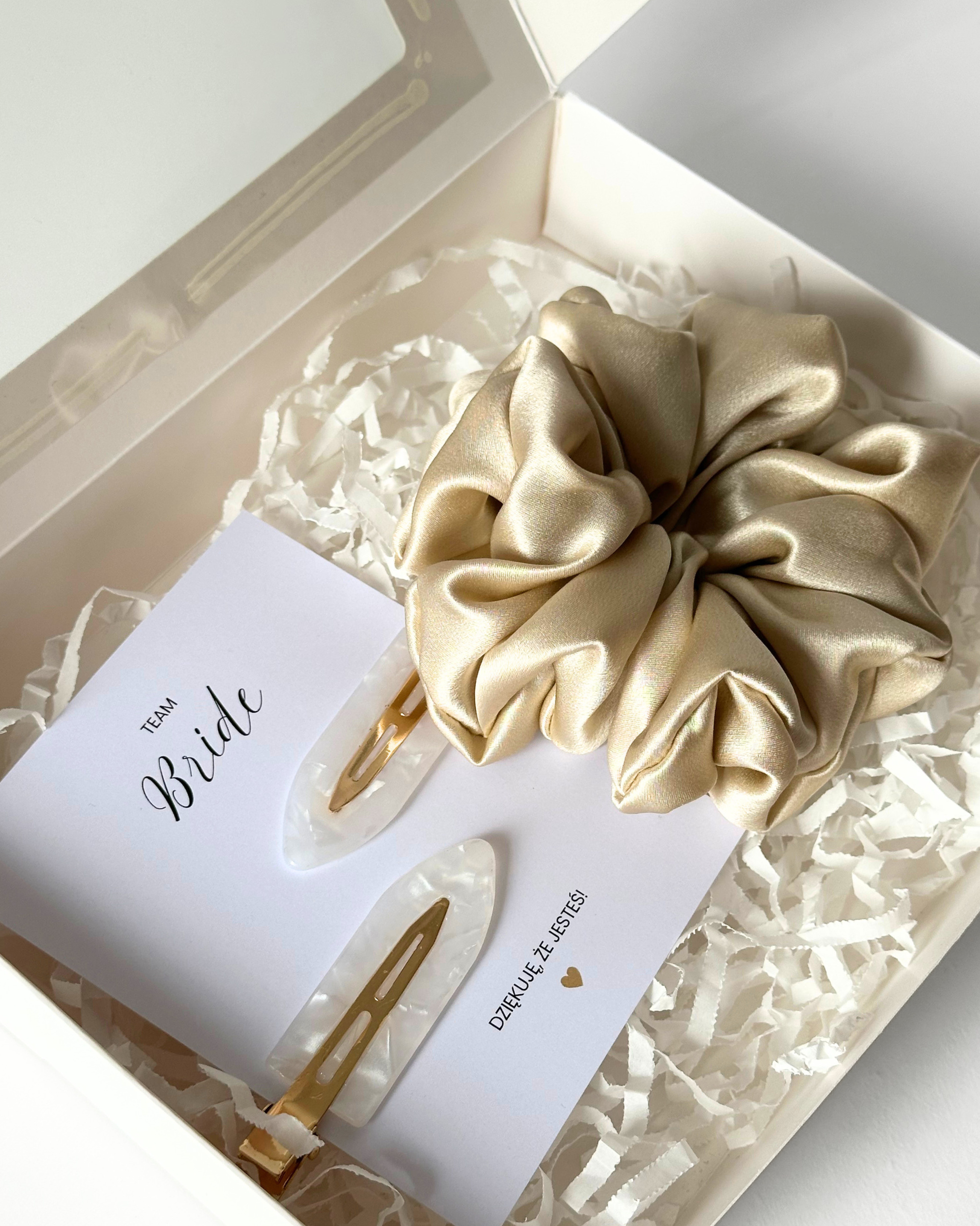 Podziękowania na Wieczór Panieński - Giftbox Beżowy